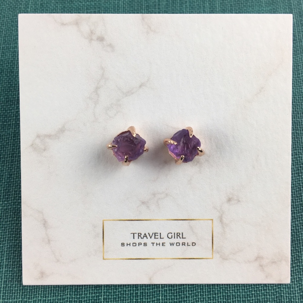 SALE!!! 💙 2 pairs left! Pink Amethyst Earrings - Picture 2 of 6